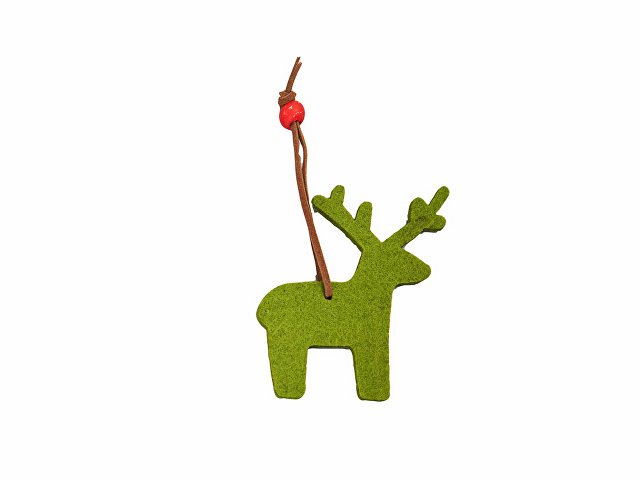 картинка Войлочное рождественское украшение Северный олень, зеленое яблоко от магазина Одежда+