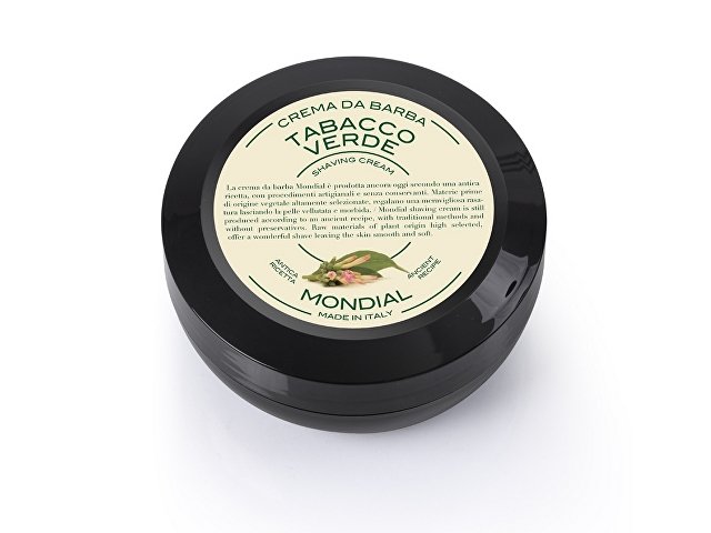 картинка Крем для бритья Mondial "TABACCO VERDE" с ароматом зелёного табака, пластиковая чаша, 75 мл от магазина Одежда+