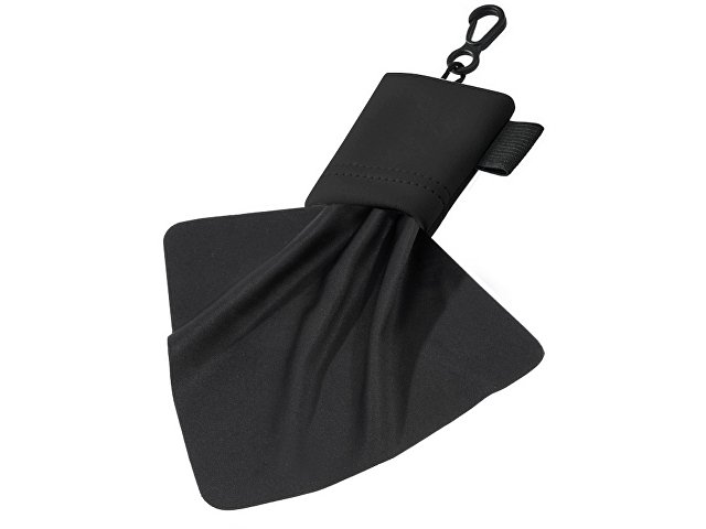 картинка Очищающая салфетка «Neat» из микрофибры в чехле, черный от магазина Одежда+