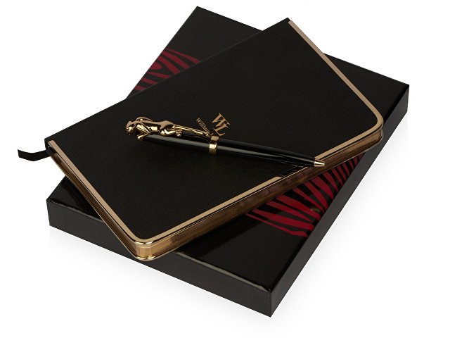 картинка Набор: записная книжка, ручка William Lloyd , черный/золотистый от магазина Одежда+