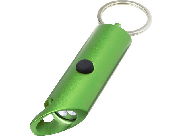 картинка Flare светодиодный фонарик из переработанного алюминия и открывалка для бутылок с брелоком - Зеленый от магазина Одежда+
