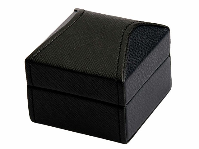 картинка Кожаная подарочная упаковка  G01-BK. Черный цвет, с синим ложементом. от магазина Одежда+