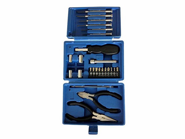 картинка Набор инструментов Stinger, 25 инструментов, в пластиковом кейсе, 164x107x49 мм, синий от магазина Одежда+