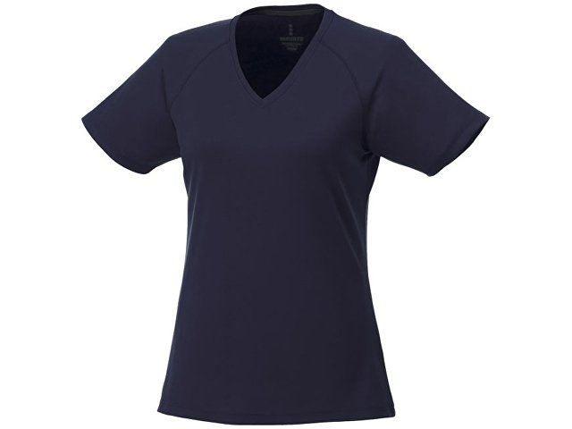 картинка Модная женская футболка Amery  с коротким рукавом и V-образным вырезом, темно-синий от магазина Одежда+