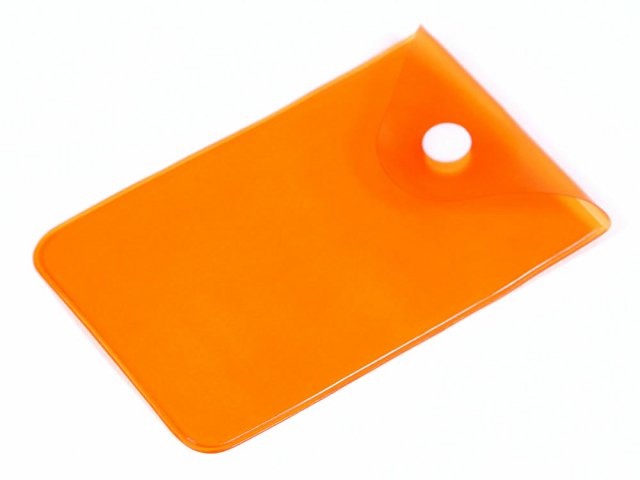 картинка Прозрачный кармашек PVC, оранжевый цвет от магазина Одежда+