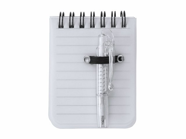 картинка Мини-блокнот ARCO с шариковой ручкой, белый от магазина Одежда+