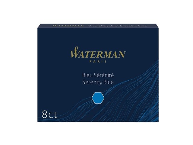 картинка Чернила в картридже Waterman Ink cartridge Standard Blue (в упаковке 8 картриджей) от магазина Одежда+