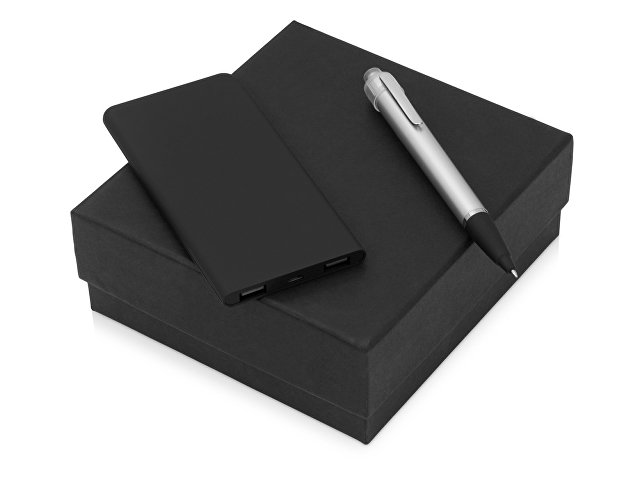 картинка Подарочный набор Beam of Light с ручкой и зарядным устройством, серебристый от магазина Одежда+