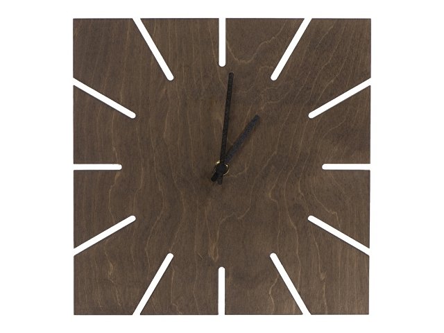 картинка Часы деревянные "Olafur" квадратные, 28 см, шоколадный от магазина Одежда+