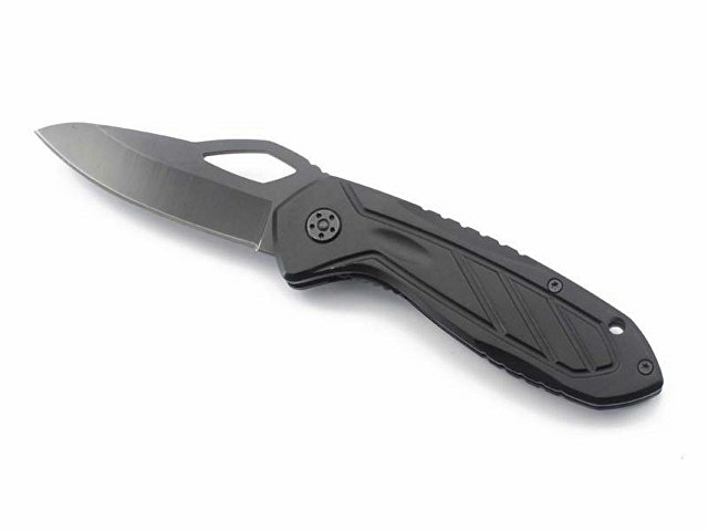 картинка Нож складной Stinger, 80 мм, (чёрный), материал рукояти: алюминий (чёрный) от магазина Одежда+