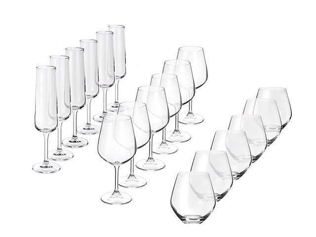 картинка Подарочный набор бокалов для игристых и тихих вин «Vivino», 18 шт. от магазина Одежда+
