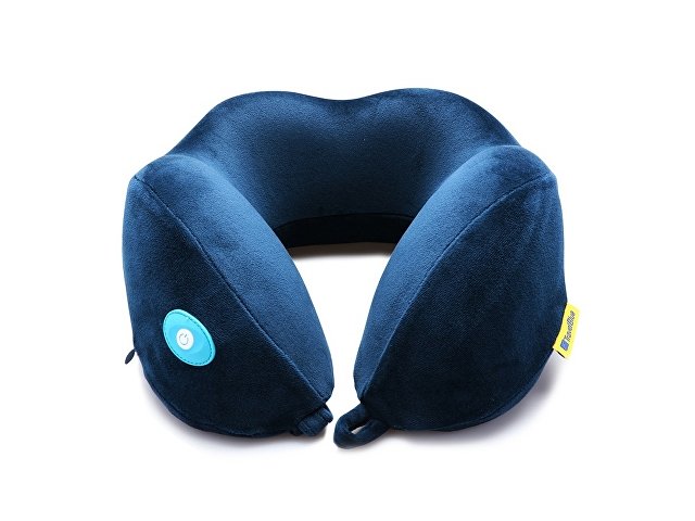 картинка Подушка для путешествий со встроенным массажером "Massage Tranquility Pillow", синий от магазина Одежда+