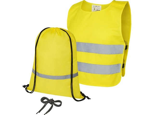 картинка Ingeborg Комплект для безопасности и видимости для детей 7–12 лет, неоново-желтый от магазина Одежда+