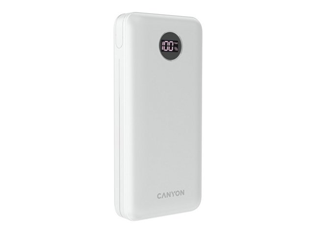 картинка Портативный аккумулятор Canyon PB-2002 (CNE-CPB2002W), белый от магазина Одежда+