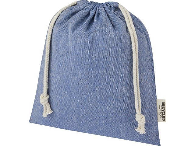 картинка Средняя подарочная сумка Pheebs объемом 1,5 л из хлопка плотностью 150 г/м2, синий от магазина Одежда+