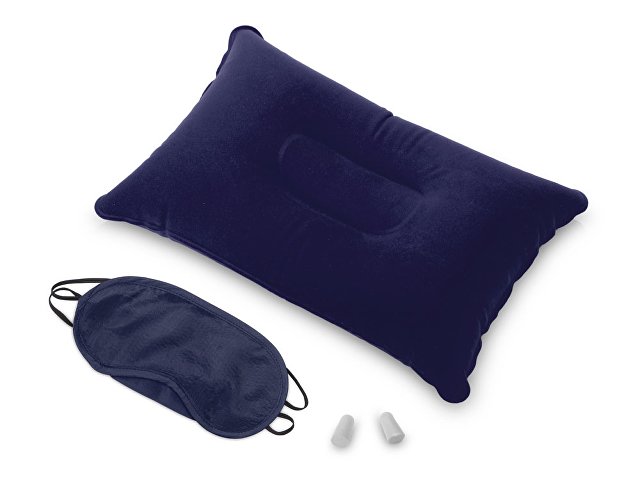 картинка Набор для путешествия с прямоугольной подушкой Cloud, синий от магазина Одежда+