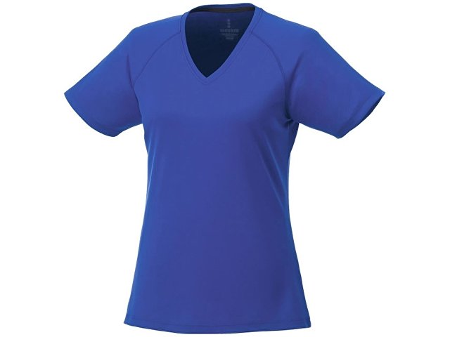 картинка Модная женская футболка Amery  с коротким рукавом и V-образным вырезом, синий от магазина Одежда+