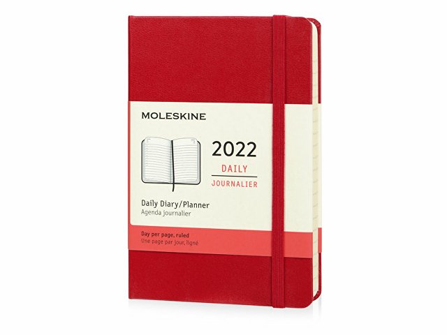 картинка Ежедневник Moleskine Classic (2022), Pocket (9х14), красный, твердая обложка от магазина Одежда+