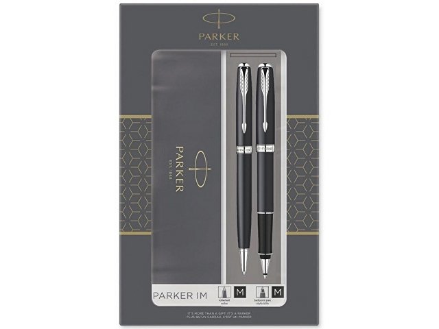 картинка Набор из двух ручек  Parker SONNET BLACK CT ручка роллер и шариковая ручка от магазина Одежда+