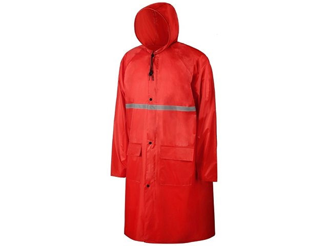картинка Длиный дождевик Lanai  из полиэстера со светоотражающей тесьмой, красный от магазина Одежда+