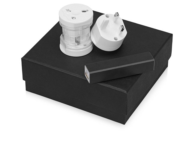 картинка Подарочный набор Charge с адаптером и зарядным устройством, черный от магазина Одежда+