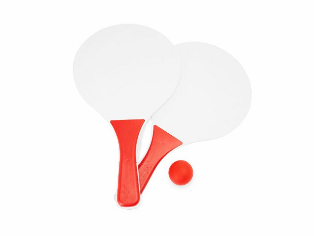 картинка Набор FEROE для игры на пляже (2 ракетки и мячик), белый/красный от магазина Одежда+