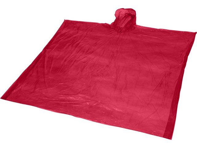 картинка Одноразовый дождевик Mayan с чехлом для хранения из материалов, переработанных по стандарту GRS - Красный от магазина Одежда+
