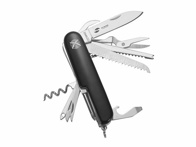 картинка Нож перочинный Stinger, 89 мм, 15 функций, материал рукояти: АБС-пластик (чёрный) от магазина Одежда+