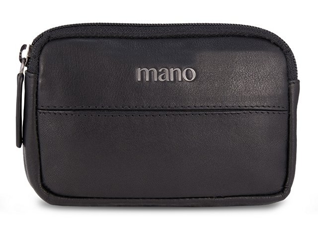 картинка Ключница Mano "Don Romeo", с RFID защитой, натуральная кожа в чёрном цвете, 11 х 2 х 7 см от магазина Одежда+