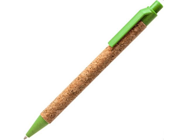 картинка Ручка шариковая COMPER Eco-line с корпусом из пробки, натуральный/зеленое яблоко от магазина Одежда+
