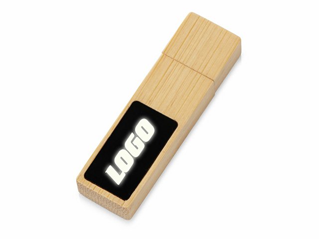 картинка USB 2.0- флешка на 32 Гб c подсветкой логотипа «Bamboo LED» от магазина Одежда+