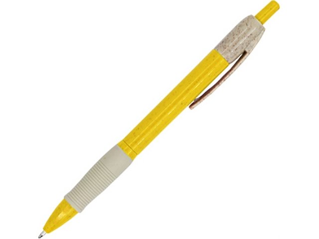 картинка Ручка шариковая HANA из пшеничного волокна, бежевый/желтый от магазина Одежда+