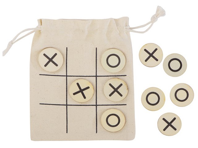 картинка Деревянные крестики нолики в мешочке "XO" от магазина Одежда+