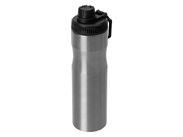 картинка Бутылка для воды «Supply» Waterline, нерж сталь, 850 мл, серебристый/черный от магазина Одежда+