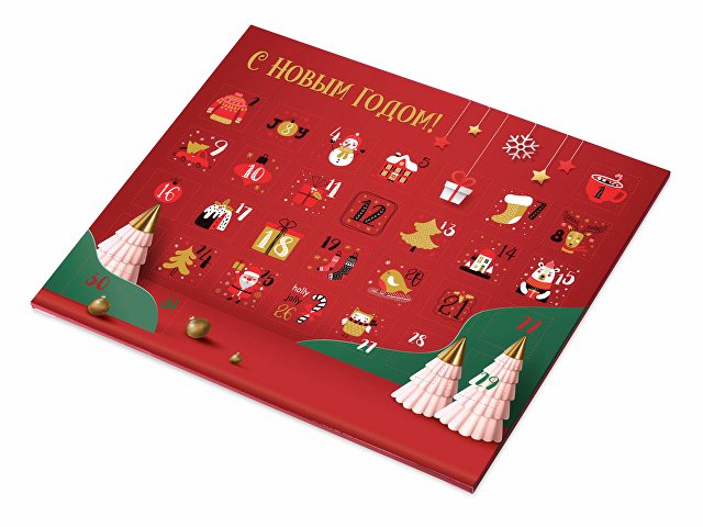 картинка Шоколадный адвент-календарь «Festive» от магазина Одежда+
