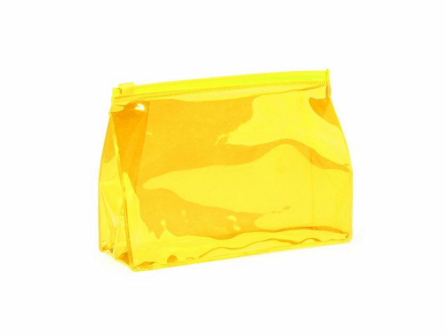 картинка Косметичка CARIBU из прозрачного ПВХ с герметичным замком, желтый от магазина Одежда+