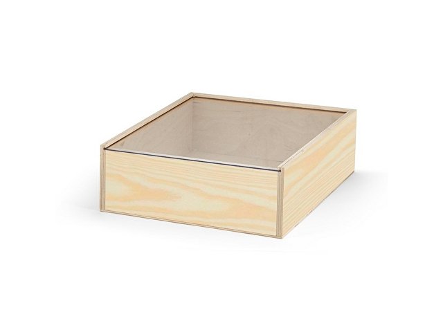 картинка Деревянная коробка BOXIE CLEAR L, натуральный темный от магазина Одежда+