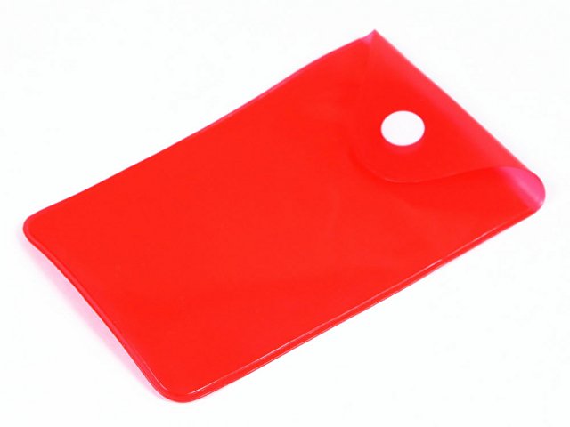 картинка Прозрачный кармашек PVC, красный цвет от магазина Одежда+