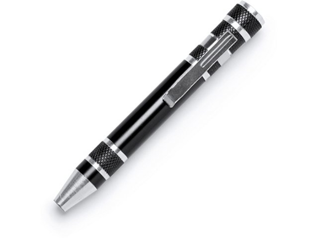 картинка Алюминиевый мультитул BRICO в форме ручки, черный от магазина Одежда+